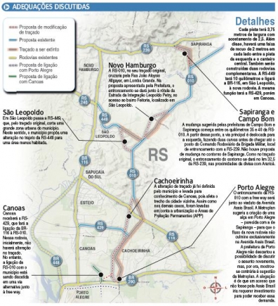 Traçado sugerido pela Metroplan