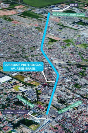 Veja como vai ficar o novo corredor preferencial da Av. Assis Brasil