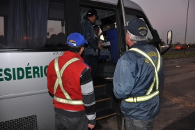 Fiscalização no transporte de turismo e fretamento, na BR 290.