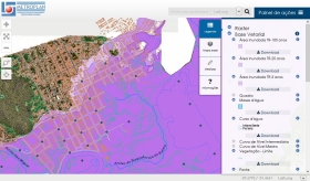 Aplicativo disponível no site da metroplan que permite visualizar dados da região