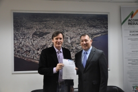 Prefeito Antônio José Bianchin e Diretor Marcio Barcellos